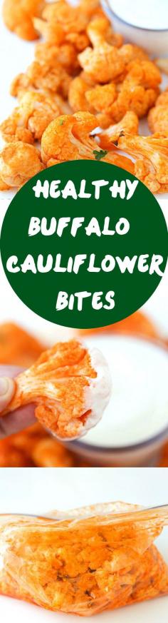 
                    
                        Healthy Buffalo Cauliflower Bites - These bites are addicting, spicy (to some), and surprisingly fantastic! If you love a delicious buffalo chicken dip, these bites are for you!
                    
                