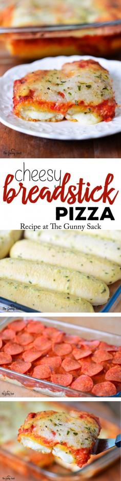 
                    
                        Cheesy Breadstick Pizza Recipe
                    
                