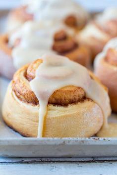These Maple Glazed Cinnamon Rolls are light, fluffy and filled with cinnamon and Vermont maple syrup!