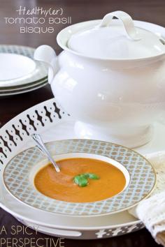 Healthy Tomato Bisque Recipe | A Spicy Perspective #soup #healthy