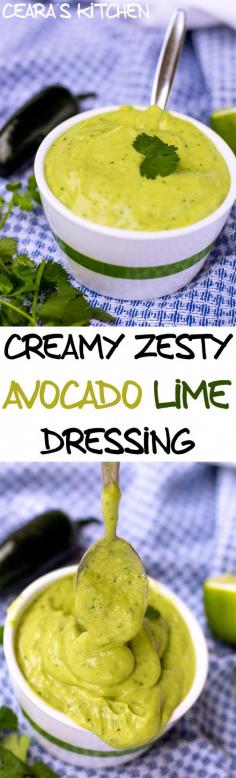 
                    
                        This Zesty Creamy Avocado Lime Dressing is my go-to sauce, dip, dressing with Mexican food. #mexicanfood #recipe #vegan #veganfood #glutenfree
                    
                