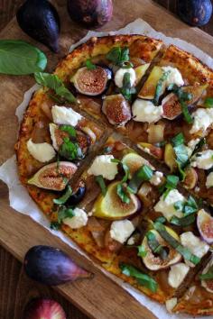 
                    
                        Caramelized Onion, Fig, Ricotta, and Basil Pizza on Cauliflower Pizza Crust | TheRoastedRoot.net #healthy #recipe #glutenfree #vegetarian
                    
                