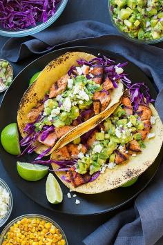 
                    
                        Grilled Salmon Tacos
                    
                