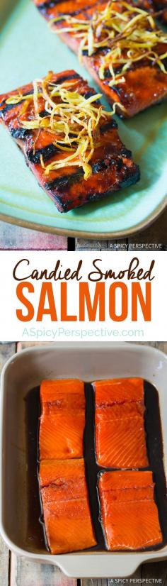
                    
                        Love this Easy Candied Smoked Salmon Recipe with Flash Fried Ginger on ASpicyPerspective... #salmon
                    
                