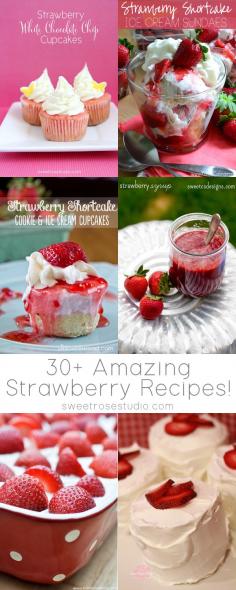 This is a can't-miss round up of 30+ of the most amazing and mouth-watering strawberry recipes. Definitely a pin for later!