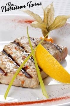 Grilled Spice Tuna Steaks |  Only 168 Calories | #Easy Way To Get Your Omega 3s Citrus Grilled #fish | For MORE RECIPES please SIGN UP for our FREE NEWSLETTER www.NutritionTwins.com