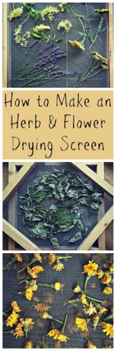 How to Make an Herb and Flower Drying Screen