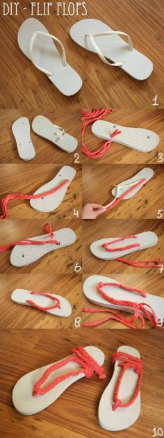 
                    
                        Cool and Easy Craft Project Ideas for Teen Girls | DIY Flip Flops by DIY Ready at diyready.com/...
                    
                