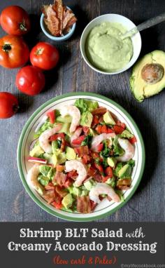 
                    
                        This is a simple and delicious salad using the flavor combination of a Bacon Lettuce and Tomato with Shrimp and Avocado. Low carb and Paleo too!
                    
                