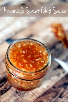 
                    
                        Homemade Sweet Chili Sauce is perfect on chicken, fish, vegetables or beef! Whip this up in minutes and have your own fresh Sweet Chili Sauce on hand all the time!
                    
                