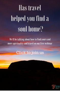 
                    
                        FREE webinar talking about how to stand grounded when traveling and how to maintain a spiritual practice.  So many awesome tips to change your life and travel experiences
                    
                