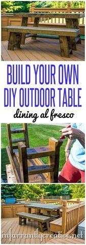 
                    
                        DIY Outdoor Furniture | Build your own outdoor dining table with bench for only $70!
                    
                