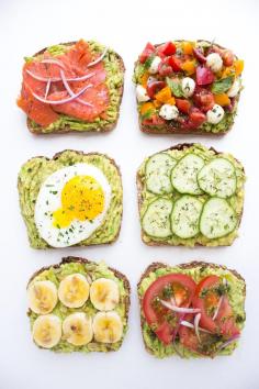 
                    
                        Easy and quick ways to top an avocado toast all with fresh ingredients for breakfast, lunch, or dinner! | littlebroken.com Katya | Little Broken
                    
                