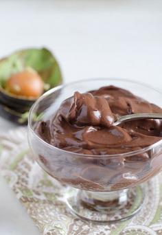 Avocado Chocolate Pudding - a healthy choice for dessert, especially when you're having a chocolate craving!