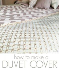 How to Make a Duvet Cover - change the guest bedroom whenever you wish!!