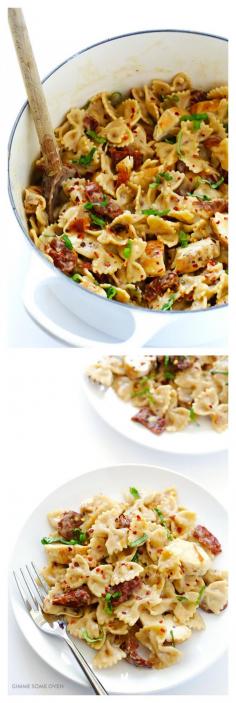 Creamy Pasta with Chicken & Sun Dried Tomatoes
