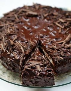 Dark Chocolate Cream Cake. #food #cake #dessert