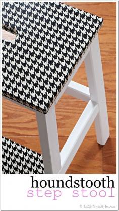 How to makeover an IKEA stool in classic style. Easy furniture makeover. In My Own Style