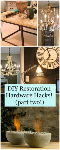DIY Restoration Hardware Hacks! (part two!) • Ideas and tutorials!  Everyone loves a good decor hack!