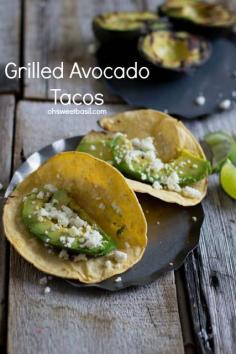 Grilled Avocado tacos, an absolute must this summer! They may not look like much, but trust me before you know it you'll be shoveling your 5th taco in your mouth @Sweet Basil