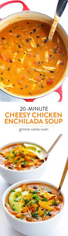 
                    
                        This delicious and flavorful soup is super-easy to make, and it's ready to go in about 20 minutes!  Even better!! | gimmesomeoven
                    
                