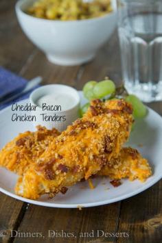 Cheddar Bacon Chicken Tenders Recipe | Great Appetizer for The holidays or football Sunday!