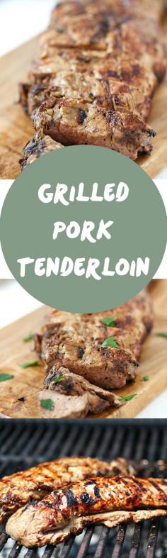 
                    
                        Grilled Ginger Pork Tenderloin - If you love grilled chicken, then you are going to fall in love with this juicy, tender pork tenderloin! So much better than pork chops. Make this today and add to your pork tenderloin recipes! Pinning!
                    
                