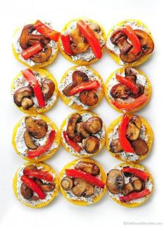 
                        
                            Polenta Pizzas with Goat Cheese Sauteed Mushroom and Peppers Recipe
                        
                    