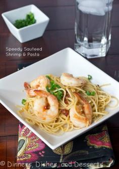 Speedy Sauteed Shrimp & Pasta Recipe #sautebetter