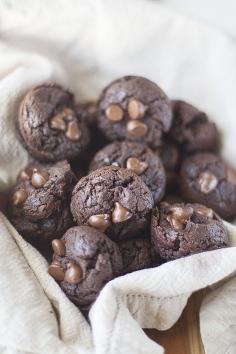 chocolate blender muffins made with peanut butter and avocado | french press