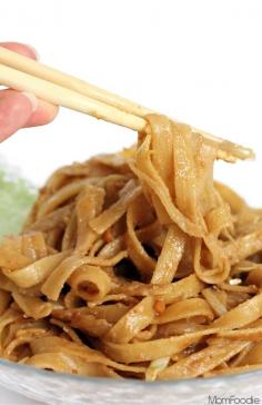 Peanut Butter Lo Mein Recipe (vegetarian) I'd make this with rice noodles to be wheat free.