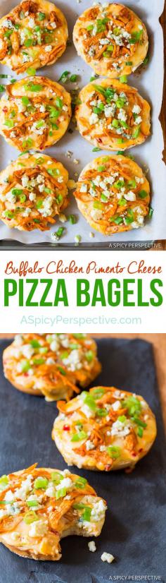 
                    
                        You've got to try these Buffalo Chicken Pimento Cheese Pizza Bagels on ASpicyPerspective.... 7-Ingredients, Loads of Flavor!
                    
                
