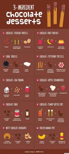 3 Ingredient Chocolate Recipes