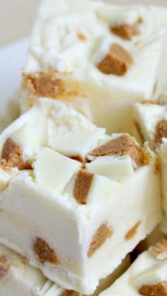 White Chocolate Reeses Fudge Recipe bc what could be better