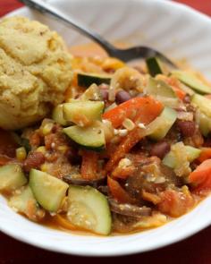 Summer Vegetable Soup with Brown Butter Cornbread