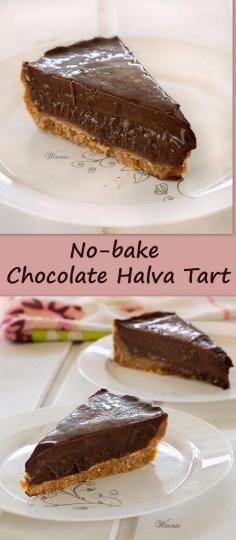 No-bake Chocolate Halva Tart #chocolate  #Halva  @no-bake