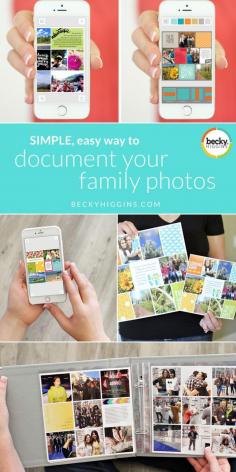 
                    
                        A simple, easy way to document your family photos using only your PHONE!!  Make pages and print all from the Project Life App using photos on your phone OR computer!
                    
                
