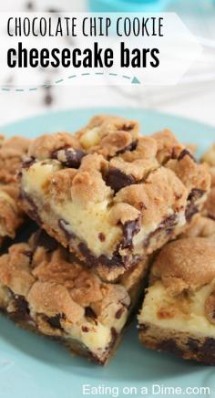 Chocolate chip cookie cheese cake bars