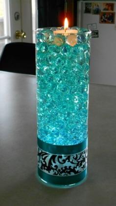 Water beads: Turquoise Waterpearl Centerpeices :  wedding turquoise and black centerpiece teal black 559 something-old-something-new-something-borrowed-som