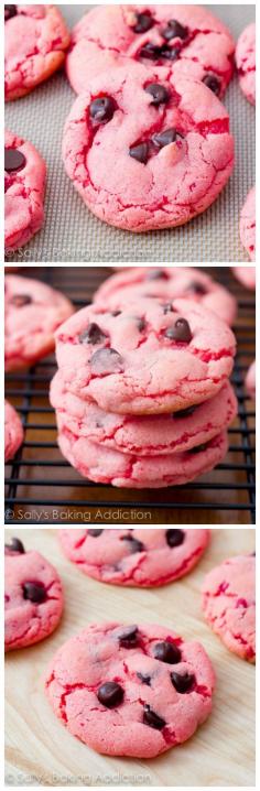 Valentines Day cookies- strawberry chocolate chip