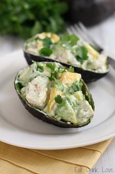 Avocado Chicken Cups - This Remixed Avocado Chicken Salad is Served in a Scooped-Out Fruit (GALLERY)