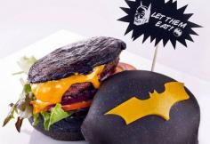 
                        
                            These Batman Burgers are Served on a Charcoal-Colored Bun #food trendhunter.com
                        
                    
