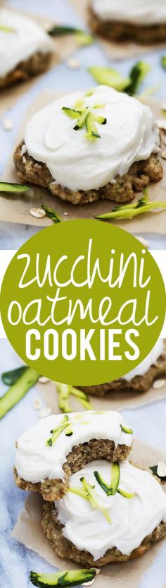 
                    
                        Zucchini Oatmeal Cookies with Cream Cheese Frosting | Creme de la Crumb
                    
                