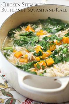 Chicken, Butternut Squash and Kale Stew