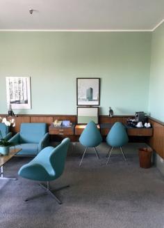 
                    
                        A room remains untouched, left the way Arne Jacobsen designed it.
                    
                