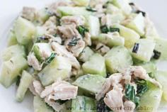 Healthy lunch idea: Cucumber Chicken Salad (from Clean Eating Weight Loss Meal Plan 95)