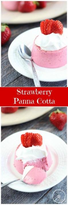 
                    
                        STRAWBERRY INFUSED PANNA COTTA! Super simple and ready in minutes. #recipe #thegoldlininggirl #pannacotta #strawberries
                    
                