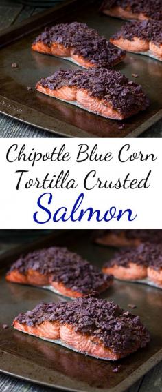 
                        
                            Chipotle Blue CornTortilla Crusted Salmon - Bold chipotle spiced adobo sauce & crunchy blue corn tortilla chips coat mild coho salmon filets.
                        
                    