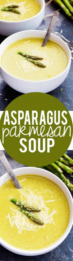 soup | Asparagus Parmesan Soup  | Creme de la Crumb