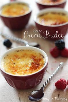 Easy Creme Brulee!... this recipe is delicious and SO easy! One of THE BEST Creme Brulees I have ever had! #recipe #dessert